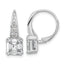 Sterling Shimmer Sterling Silver Rhodium-plated CZ 12 Stone Leverback Earrings
