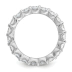Sterling Shimmer Sterling Silver Rhodium-plated 3.5mm CZ 20 Stone Eternity Band
