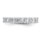 Sterling Shimmer Sterling Silver Rhodium-plated 3.5mm CZ 20 Stone Eternity Band
