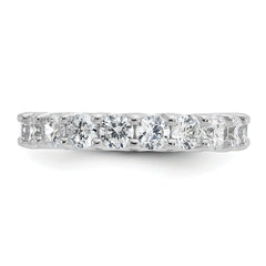 Sterling Shimmer Sterling Silver Rhodium-plated 3.5mm CZ 20 Stone Eternity Band