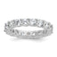 Sterling Shimmer Sterling Silver Rhodium-plated 3.5mm CZ 20 Stone Eternity Band