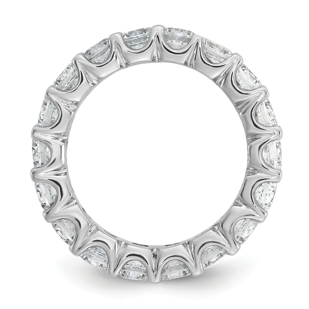 Sterling Shimmer Sterling Silver Rhodium-plated 3.75mm CZ 20 Stone Eternity Band