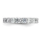 Sterling Shimmer Sterling Silver Rhodium-plated 3.75mm CZ 20 Stone Eternity Band