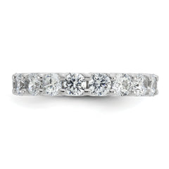 Sterling Shimmer Sterling Silver Rhodium-plated 3.75mm CZ 20 Stone Eternity Band