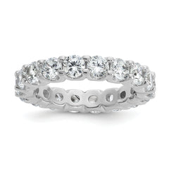 Sterling Shimmer Sterling Silver Rhodium-plated 3.75mm CZ 20 Stone Eternity Band