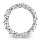 Sterling Shimmer Sterling Silver Rhodium-plated 4.25mm CZ 17 Stone Eternity Band
