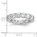 Sterling Shimmer Sterling Silver Rhodium-plated 4.25mm CZ 17 Stone Eternity Band