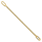 Sterling Shimmer Sterling Silver Gold-tone Flash Gold-plated CZ 113 Stone 7 inch Bracelet