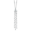 Sterling Shimmer Sterling Silver Rhodium-plated CZ 38 Stone 10 Station with 3 Dangles 16 inch with 2 inch Extension Necklace