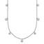 Sterling Shimmer Sterling Silver Rhodium-plated CZ 9 Stone 9 Station 16 inch with 2 inch Extension Necklace