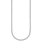 Sterling Shimmer Sterling Silver Rhodium-plated Bezel Set 1.7mm CZ 159 Stone 20 inch Necklace