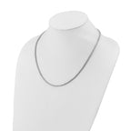Sterling Shimmer Sterling Silver Rhodium-plated Bezel Set 1.7mm CZ 159 Stone 20 inch Necklace