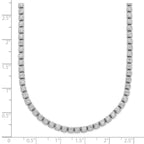 Sterling Shimmer Sterling Silver Rhodium-plated Bezel Set 1.7mm CZ 159 Stone 20 inch Necklace