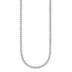 Sterling Shimmer Sterling Silver Rhodium-plated Bezel Set 2.3mm CZ 115 Stone 17 inch Necklace