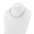 Sterling Shimmer Sterling Silver Rhodium-plated Bezel Set 2.5mm CZ 106 Stone 17 inch Necklace