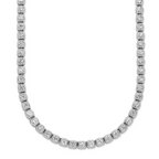Sterling Shimmer Sterling Silver Rhodium-plated Bezel Set 2.5mm CZ 125 Stone 20 inch Necklace