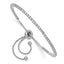 Sterling Shimmer Sterling Silver Rhodium-plated 2mm CZ 60 Stone Adjustable Bracelet