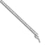 Sterling Shimmer Sterling Silver Rhodium-plated Square 2mm x 2mm CZ 74 Stone 7 inch Bracelet
