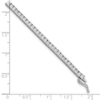 Sterling Shimmer Sterling Silver Rhodium-plated Square 3mm x 3mm CZ 86 Stone 8 inch Bracelet