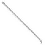 Sterling Shimmer Sterling Silver Rhodium-plated Square 3.5mm x 3.5mm CZ 54 Stone 8 inch Bracelet