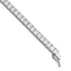 Sterling Shimmer Sterling Silver Rhodium-plated Square 3.5mm x 3.5mm CZ 54 Stone 8 inch Bracelet