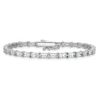 31-Stone Cubic Zirconia Bracelet in Sterling Silver - Sophia Jewelers
