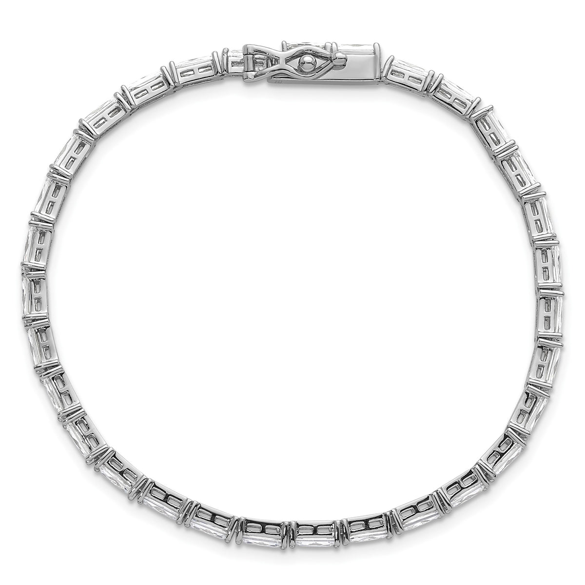 31-Stone Cubic Zirconia Bracelet in Sterling Silver - Sophia Jewelers
