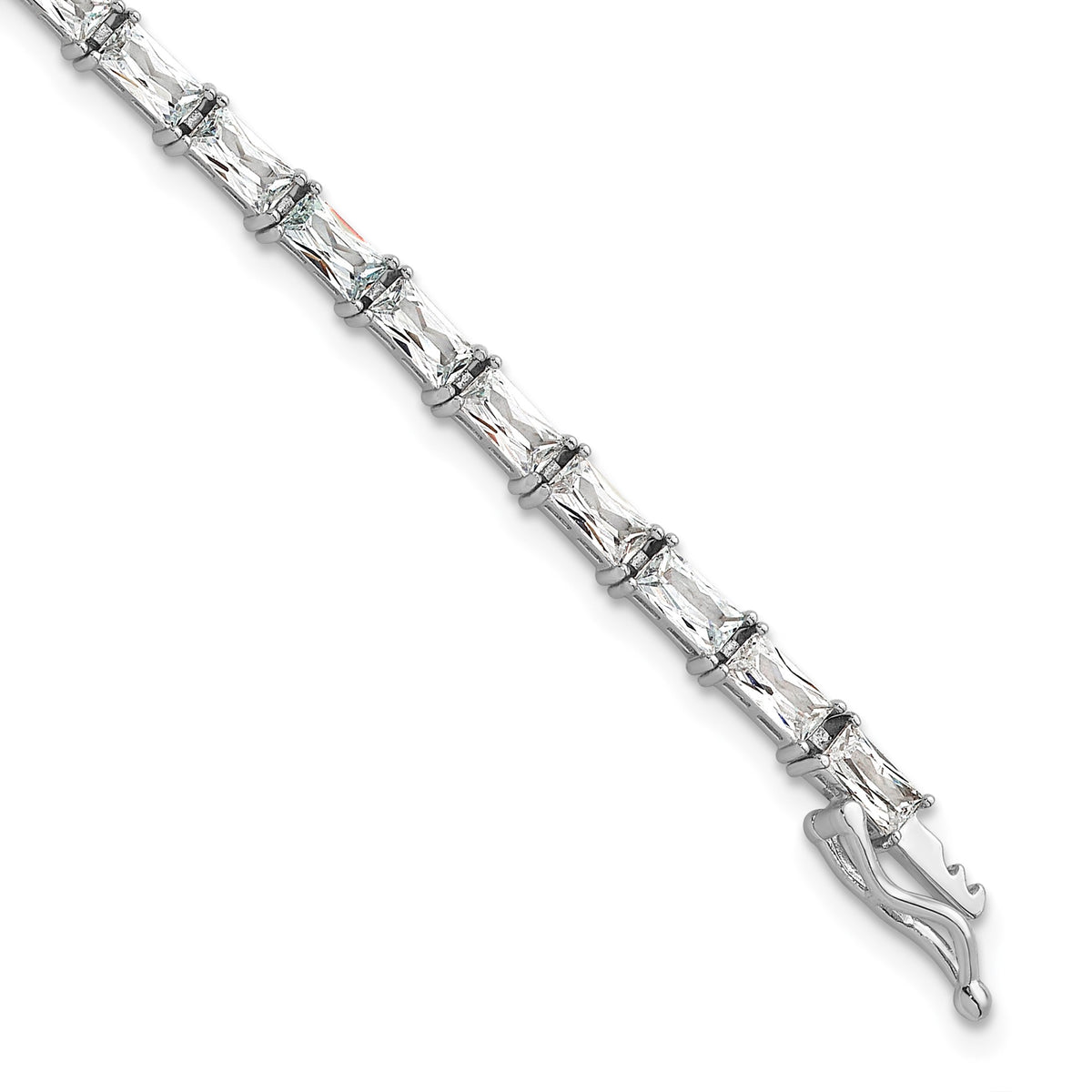 31-Stone Cubic Zirconia Bracelet in Sterling Silver - Sophia Jewelers
