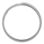 Stone Cubic Zirconia Flexible Wrap Bangle Bracelet in Sterling Silver - Sophia Jewelers