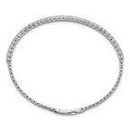 33-Stone Cubic Zirconia Flexible Bangle Bracelet in Sterling Silver - Sophia Jewelers