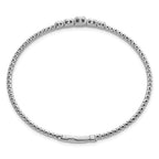 Five-Stone Cubic Zirconia Circles Bangle in Sterling Silver, Flexible - Sophia Jewelers