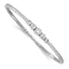 Five-Stone Cubic Zirconia Circles Bangle in Sterling Silver, Flexible - Sophia Jewelers