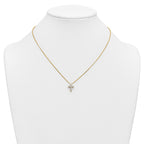 Six-Stone Cubic Zirconia Cross Necklace in Gold-Plated Sterling Silver - Sophia Jewelers