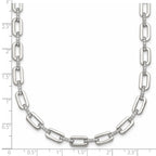 165-Stone Cubic Zirconia Paperclip Necklace in Sterling Silver, 17in - Sophia Jewelers