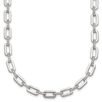 165-Stone Cubic Zirconia Paperclip Necklace in Sterling Silver, 17in - Sophia Jewelers