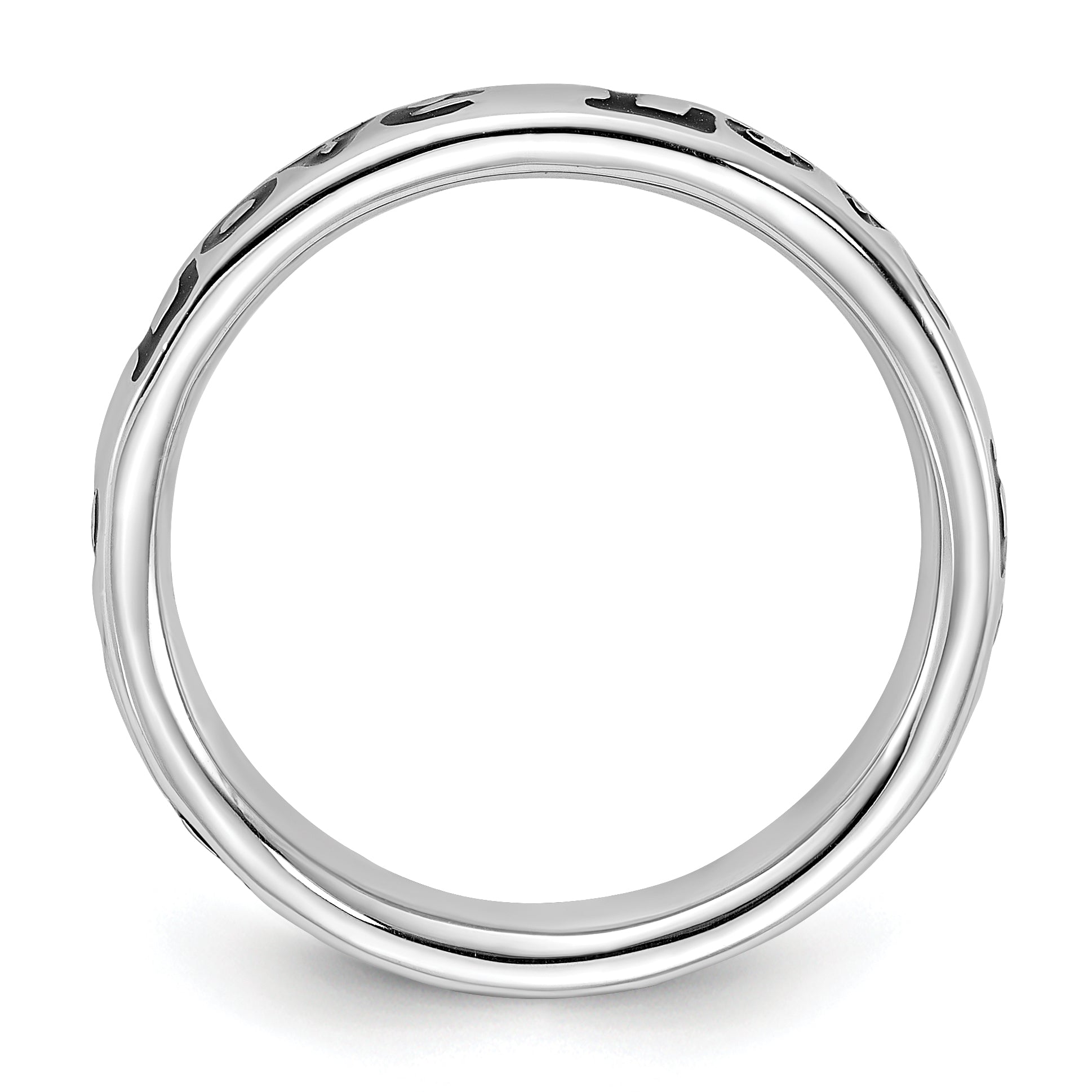 Sterling Silver Stackable Expressions Polished Enameled Love Ring Secondary image