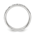 Sterling Silver Stackable Expressions Polished Enameled Faith Ring
