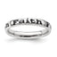 Sterling Silver Stackable Expressions Polished Enameled Faith Ring