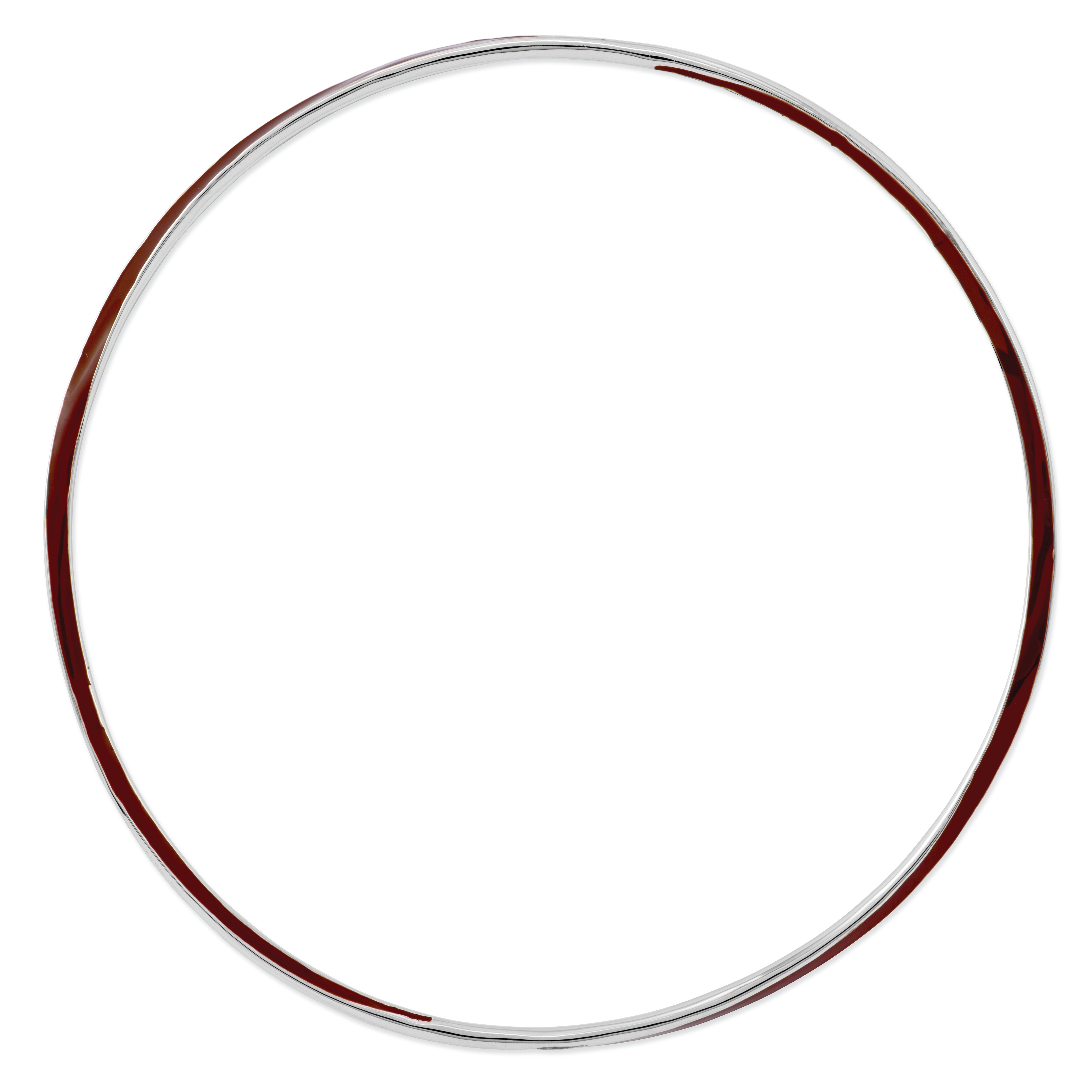 Sterling Silver Stackable Expressions Twisted Brown Enamel Bangle Secondary image