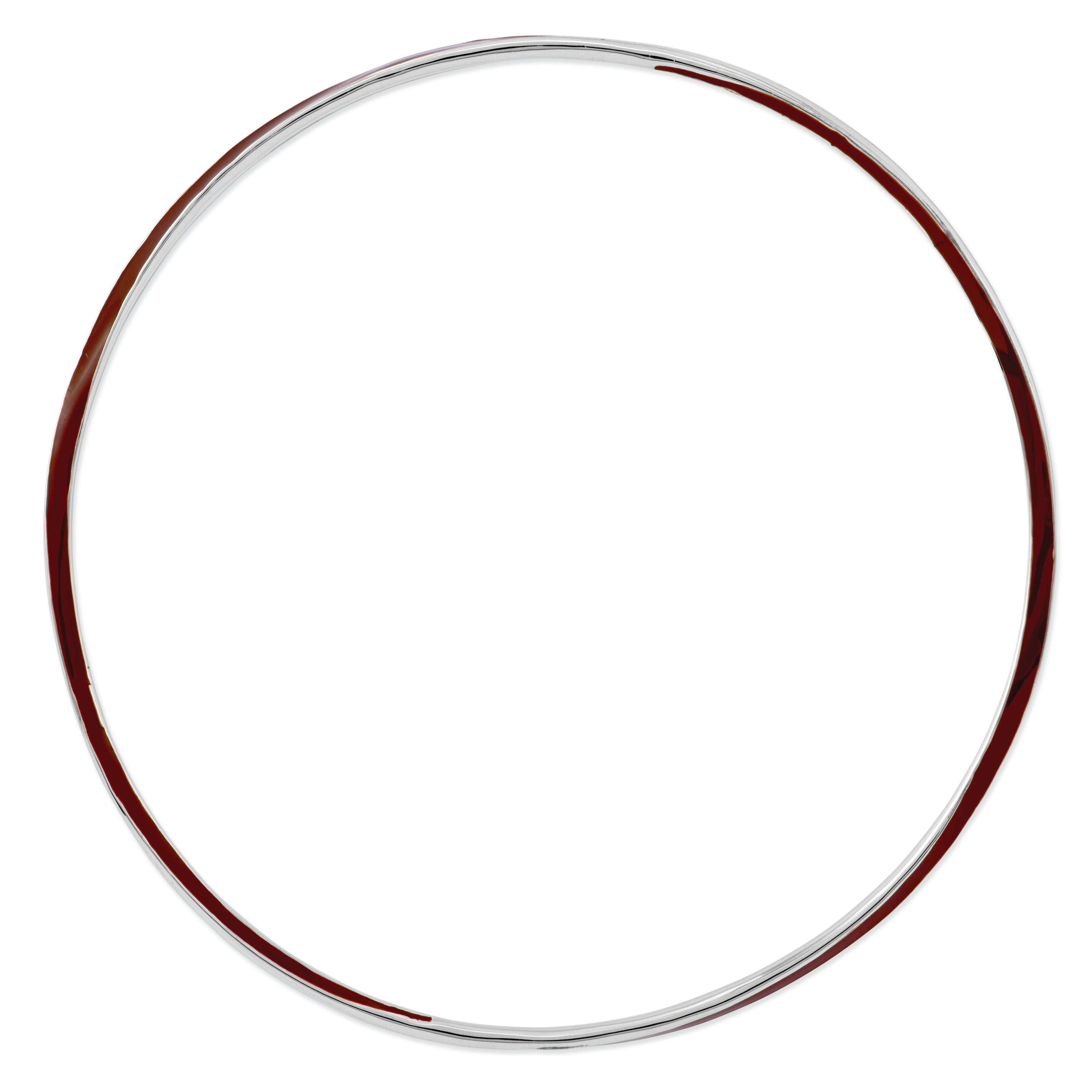 Sterling Silver Stackable Expressions Twisted Brown Enamel Bangle