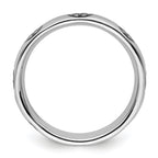 Sterling Silver Stackable Expressions Polished Enameled Peace Sign Ring