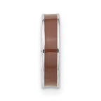 Sterling Silver Stackable Expressions Brown Enamel Bead Pendant