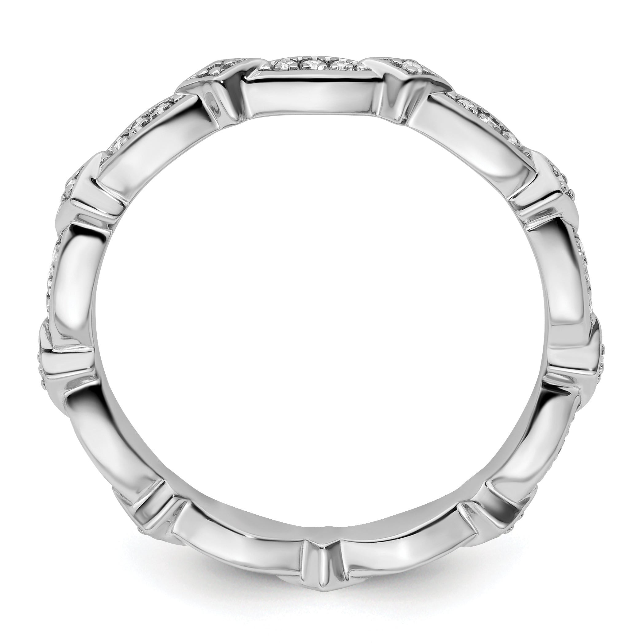 Sterling Silver Stackable Expressions Diamond Ring Secondary image