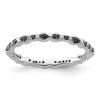 Sterling Silver Stackable Expressions Black & White Diamond Ring