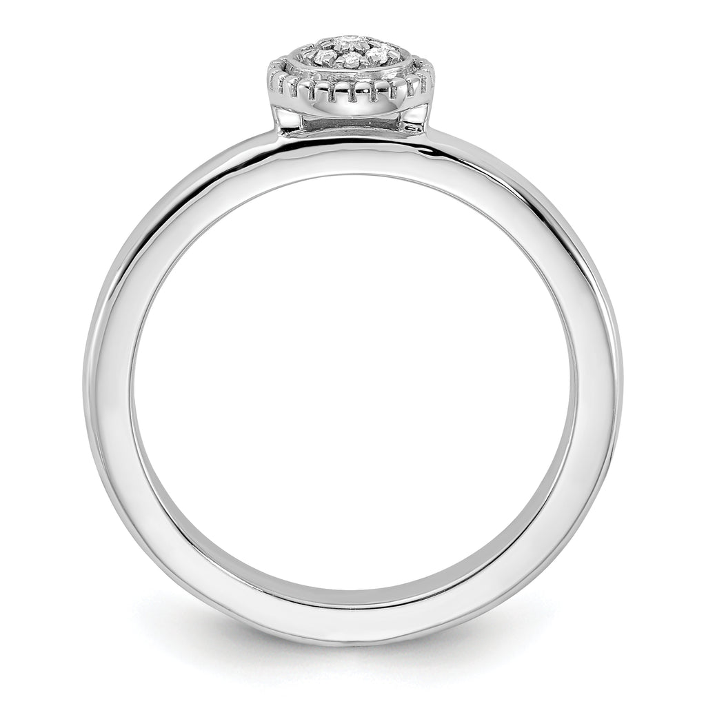 Sterling Silver Stackable Expressions Diamond Round Ring