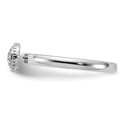 Sterling Silver Stackable Expressions Diamond Round Ring