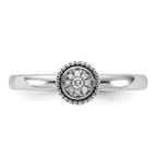 Sterling Silver Stackable Expressions Diamond Round Ring