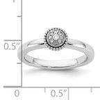 Sterling Silver Stackable Expressions Diamond Round Ring