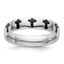 Sterling Silver Stackable Expressions Polished Enameled Cross Ring