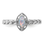 Sterling Silver Stackable Expressions Created Opal Ring